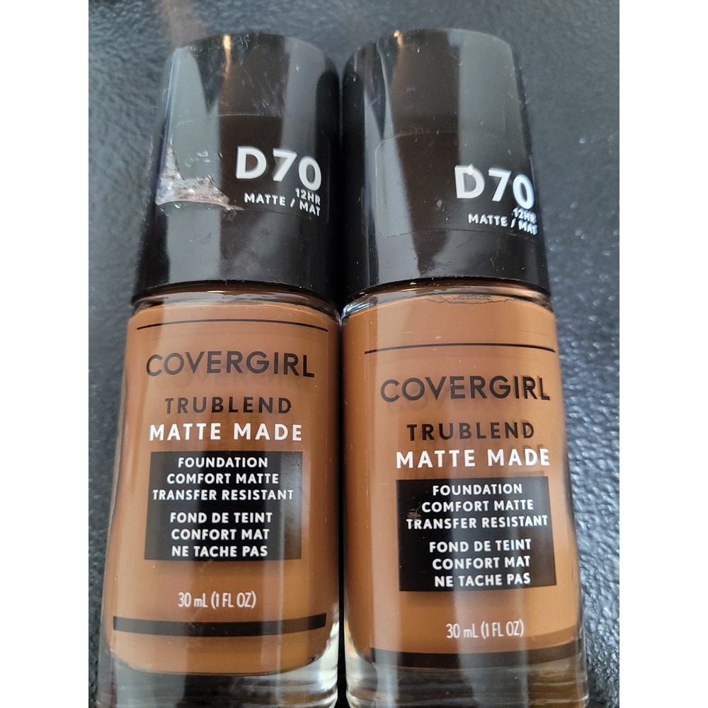 Covergirl TruBlend Matte Made Foundation Women D70 Cappuccino New 2Pk 12Hr Matte